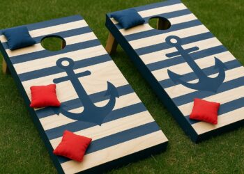 Creative Backyard Inspiration: Nautical-Themed Cornhole Boards for Any Occasion